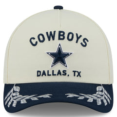 Dallas Cowboys New Era 2025 NFL Draft 39THIRTY Flex Hat - Cream/Navy - NFL
