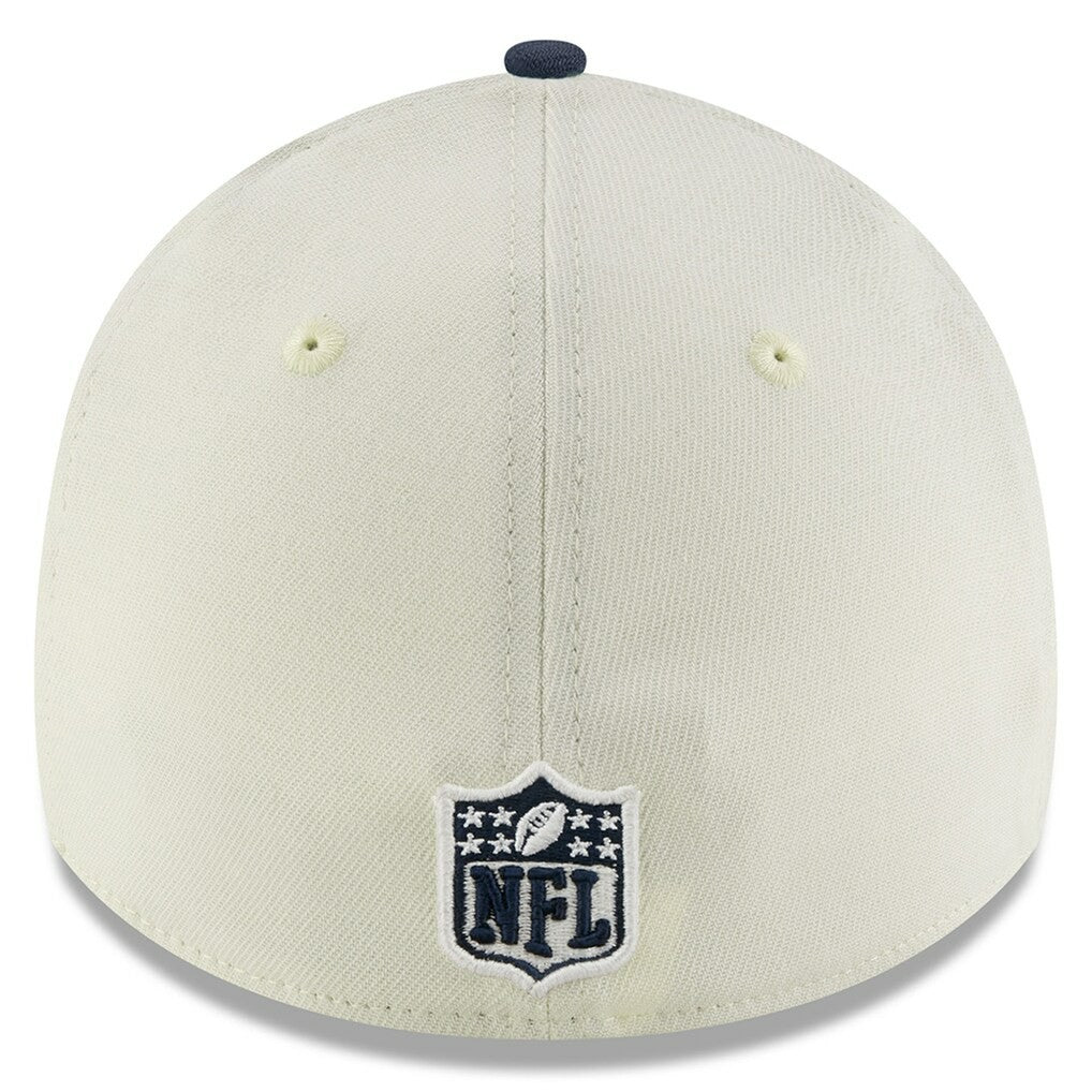 Dallas Cowboys New Era 2025 NFL Draft 39THIRTY Flex Hat - Cream/Navy - NFL