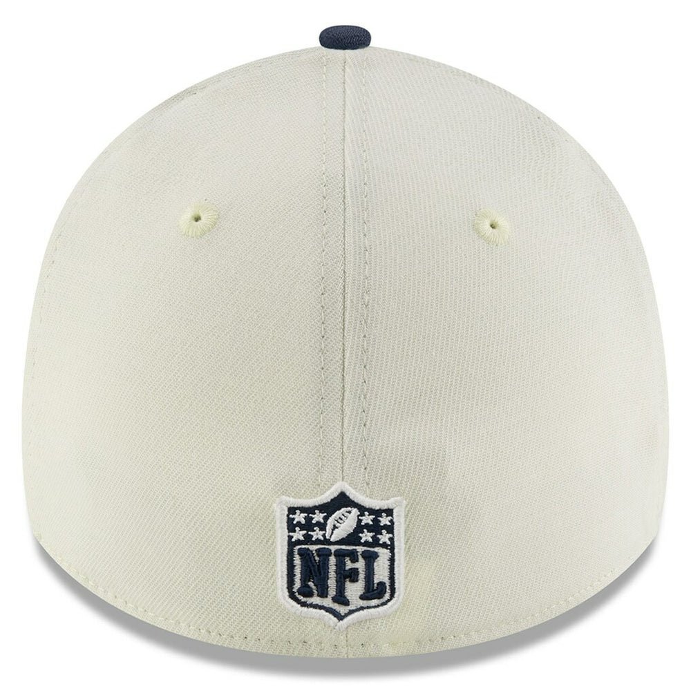 Dallas Cowboys New Era 2025 NFL Draft 39THIRTY Flex Hat - Cream/Navy - NFL