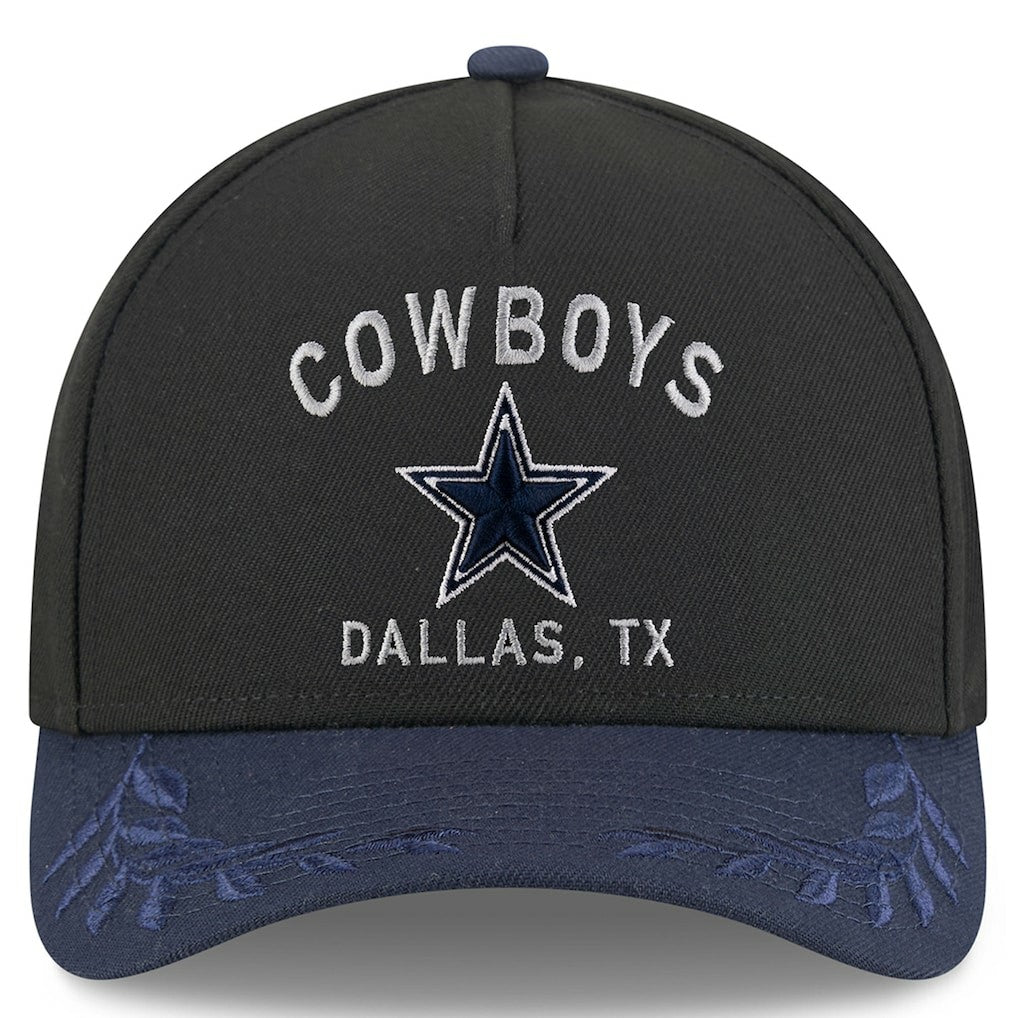 Dallas Cowboys New Era Youth 2025 NFL Draft 9FORTY A-Frame M-Crown Adjustable Hat - Black/Navy - NFL