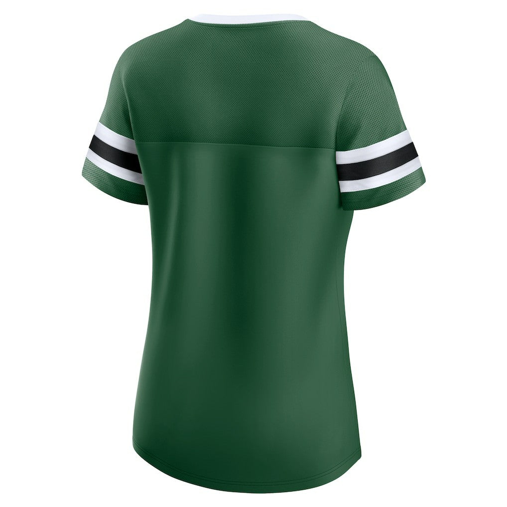 New York Jets Women's Original State Lace-Up T-Shirt - Green - Fanatics