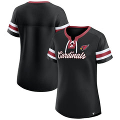 Arizona Cardinals Women's Original State Lace-Up T-Shirt - Black - Fanatics