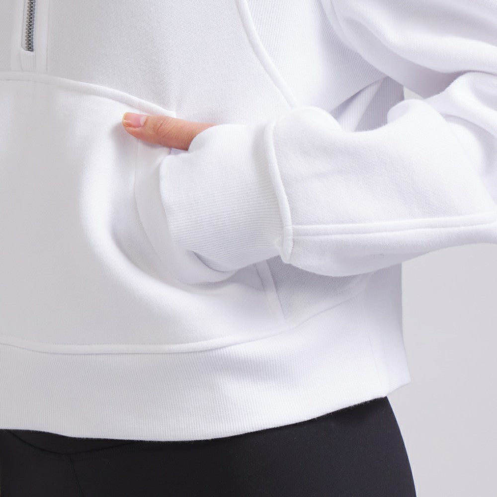 Vancouver Canucks lululemon Women's Scuba Oversized Half-Zip Hoodie - White | NHL near me