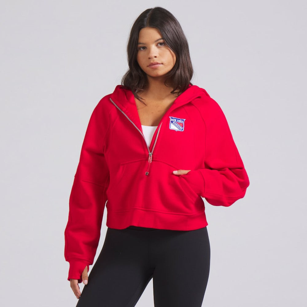 New York Rangers lululemon Women's Scuba Oversized Half-Zip Hoodie - True Red | NHL sale