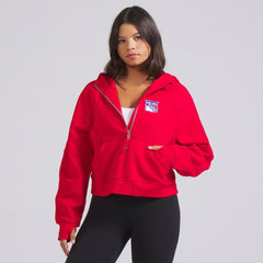 New York Rangers lululemon Women's Scuba Oversized Half-Zip Hoodie - True Red | NHL sale