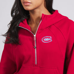 Montreal Canadiens lululemon Women's Scuba Oversized Half-Zip Hoodie - True Red | NHL Lifestyle
