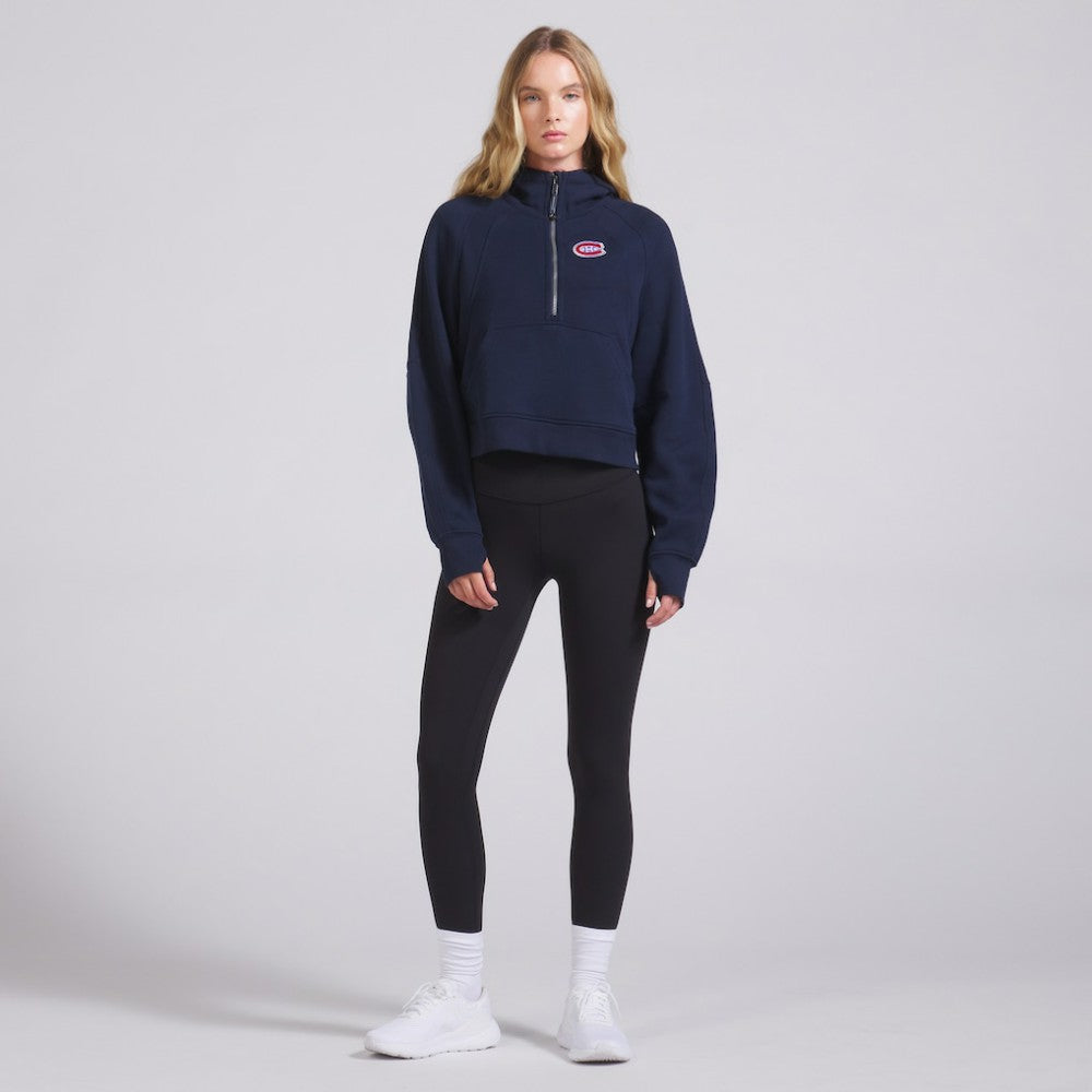 Montreal Canadiens lululemon Women's Scuba Oversized Half-Zip Hoodie - True Navy | NHL Clearance