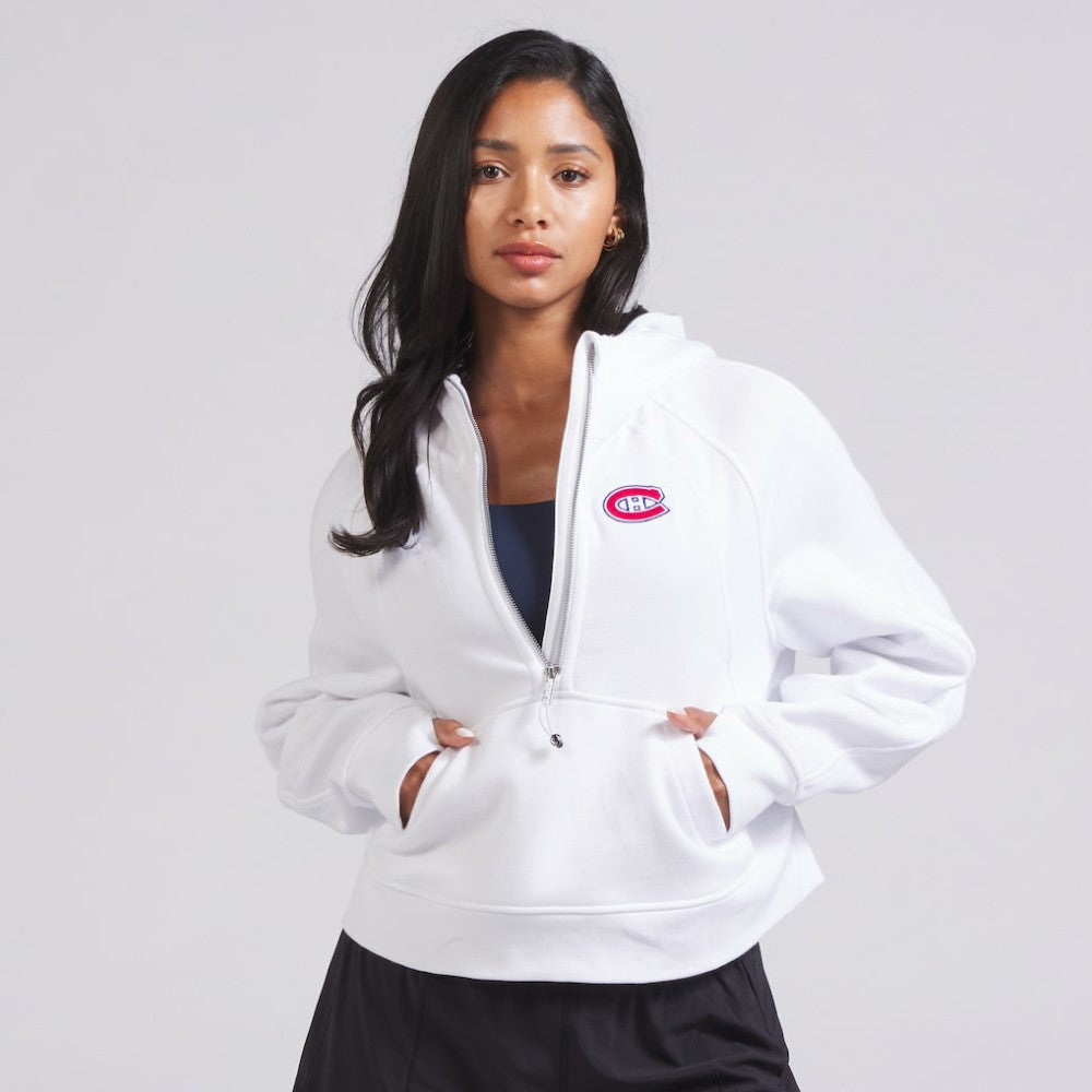 Montreal Canadiens lululemon Women's Scuba Oversized Half-Zip Hoodie - White | NHL on sale