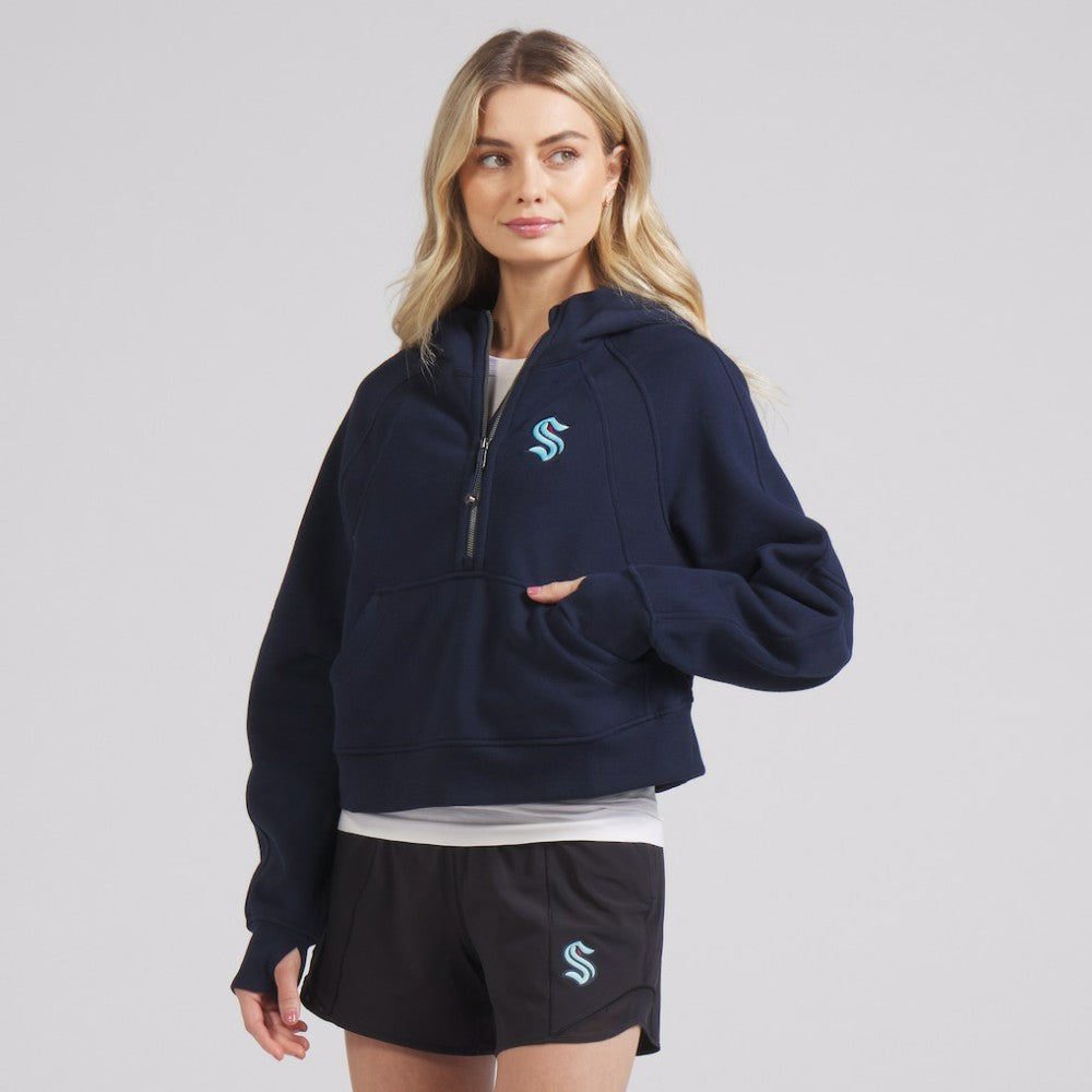 Seattle Kraken lululemon Women's Scuba Oversized Half-Zip Hoodie - True Navy | NHL on sale
