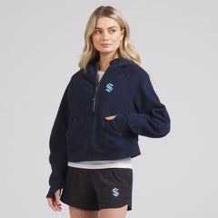 Seattle Kraken lululemon Women's Scuba Oversized Half-Zip Hoodie - True Navy | NHL on sale