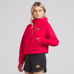 Chicago Blackhawks lululemon Women's Scuba Oversized Half-Zip Hoodie - True Red | NHL near me
