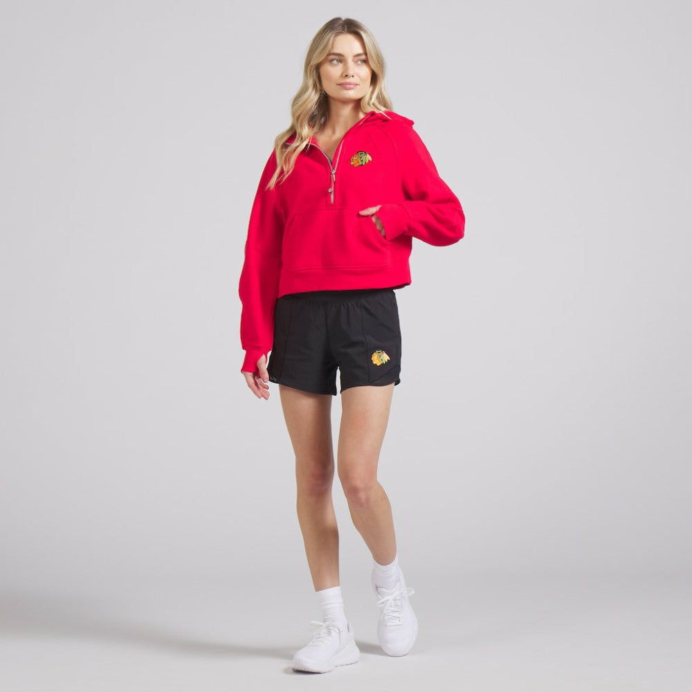 Chicago Blackhawks lululemon Women's Scuba Oversized Half-Zip Hoodie - True Red | NHL near me