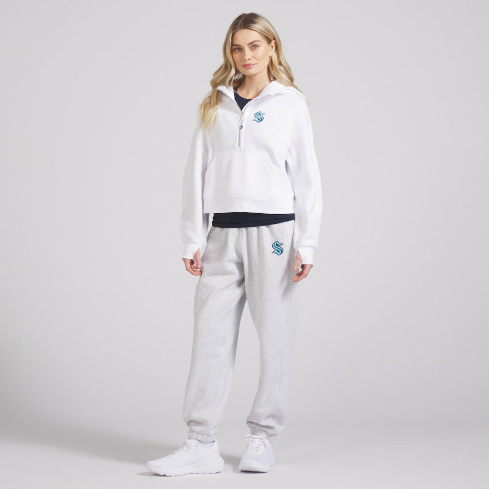 Seattle Kraken lululemon Women's Scuba Oversized Half-Zip Hoodie - White | NHL Lifestyle