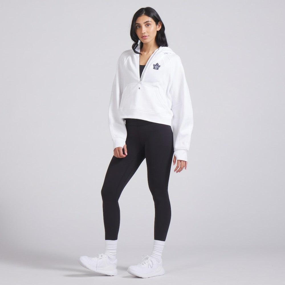 Toronto Maple Leafs lululemon Women's Scuba Oversized Half-Zip Hoodie - White | NHL Lifestyle