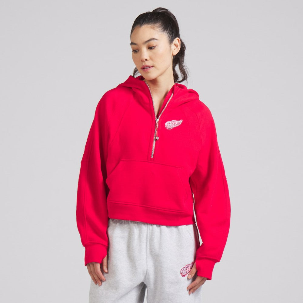 Detroit Red Wings lululemon Women's Scuba Oversized Half-Zip Hoodie - True Red | NHL on sale