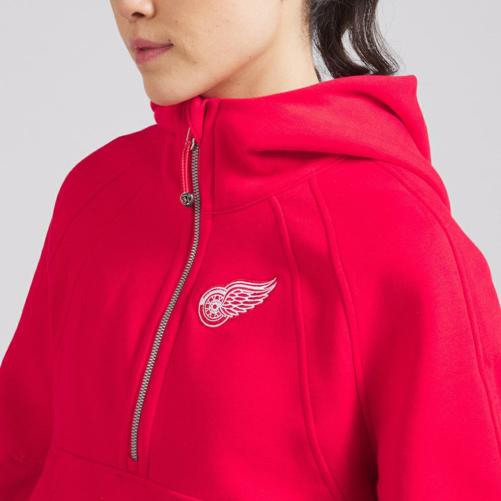 Detroit Red Wings lululemon Women's Scuba Oversized Half-Zip Hoodie - True Red | NHL on sale