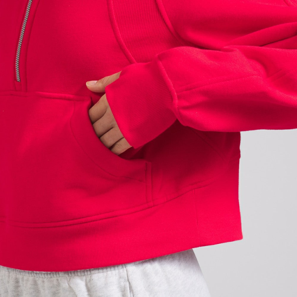Detroit Red Wings lululemon Women's Scuba Oversized Half-Zip Hoodie - True Red | NHL on sale