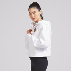 Chicago Blackhawks lululemon Women's Scuba Oversized Half-Zip Hoodie - White | NHL online