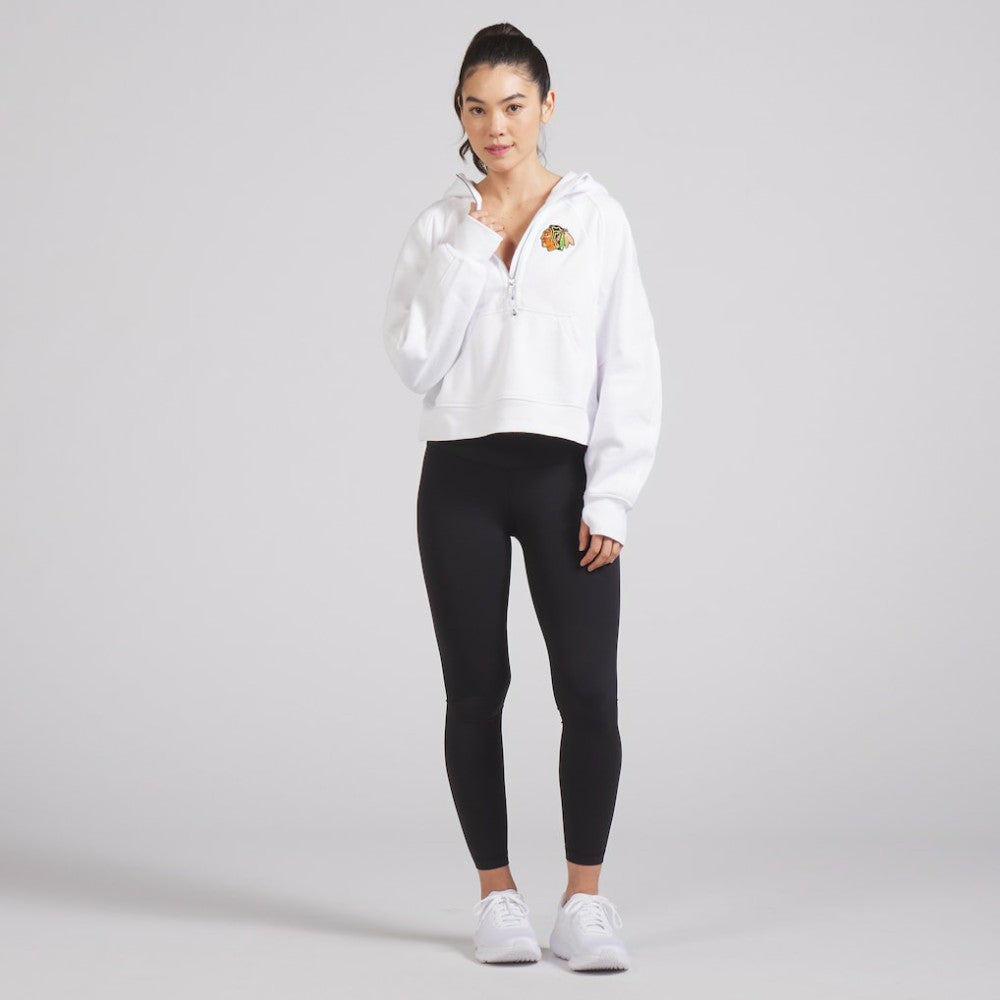 Chicago Blackhawks lululemon Women's Scuba Oversized Half-Zip Hoodie - White | NHL online