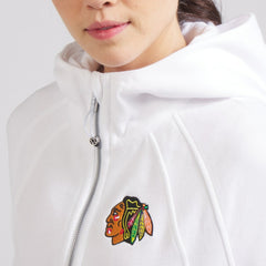 Chicago Blackhawks lululemon Women's Scuba Oversized Half-Zip Hoodie - White | NHL online