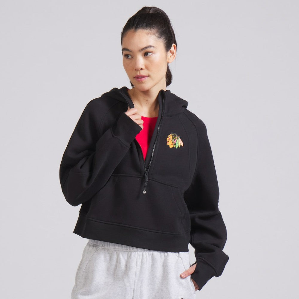 Chicago Blackhawks lululemon Women's Scuba Oversized Half-Zip Hoodie - Black | NHL discount