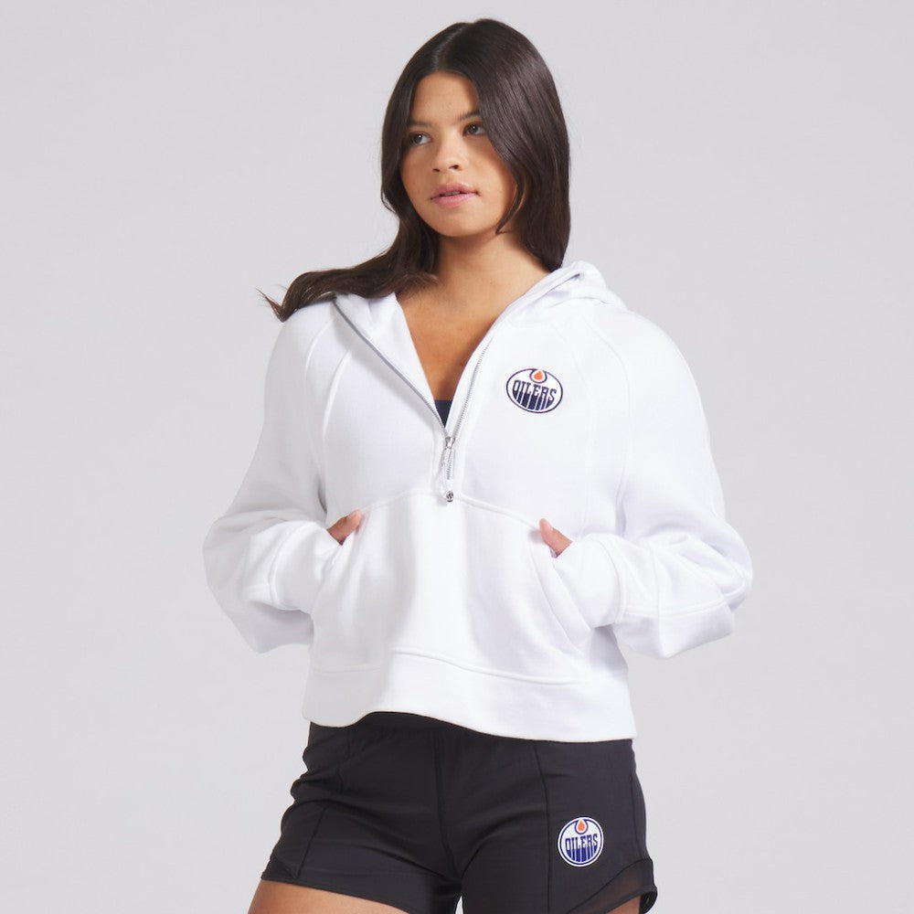 Edmonton Oilers lululemon Women's Scuba Oversized Half-Zip Hoodie - White | NHL discount