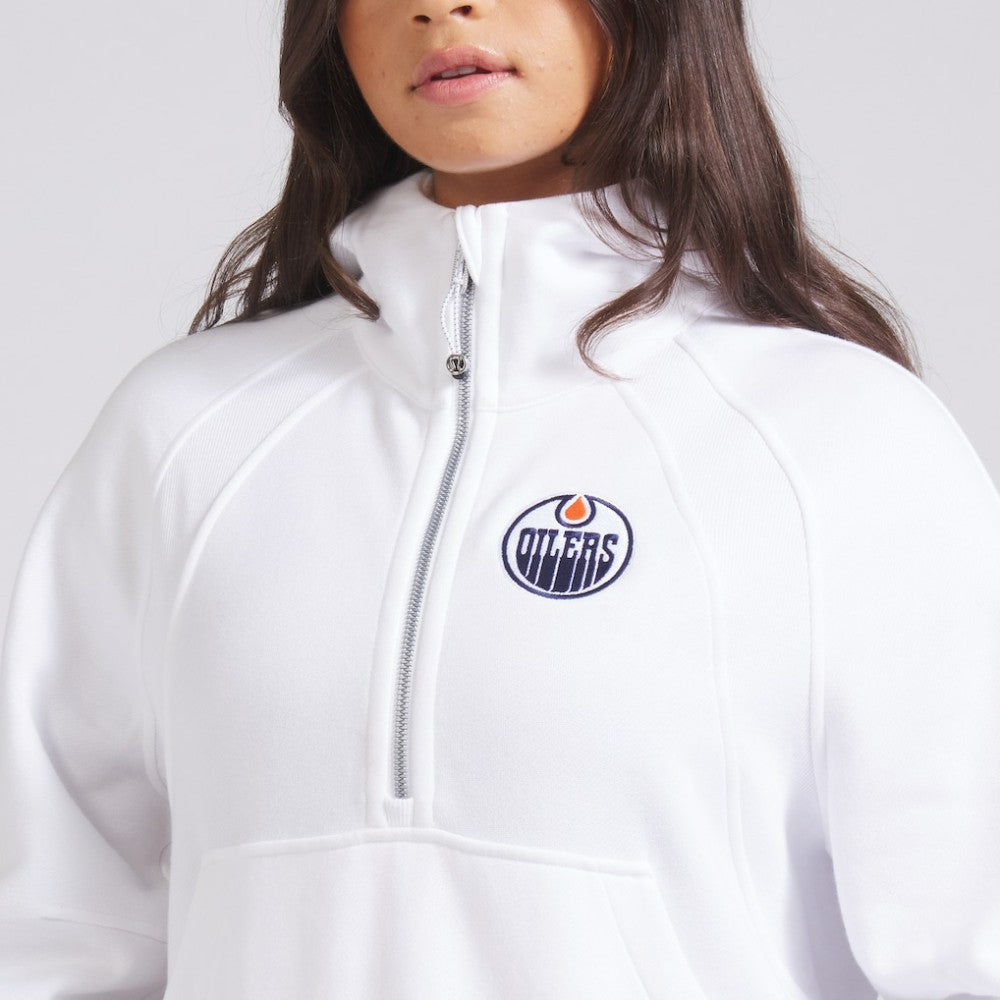 Edmonton Oilers lululemon Women's Scuba Oversized Half-Zip Hoodie - White | NHL discount