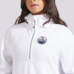 Edmonton Oilers lululemon Women's Scuba Oversized Half-Zip Hoodie - White | NHL discount