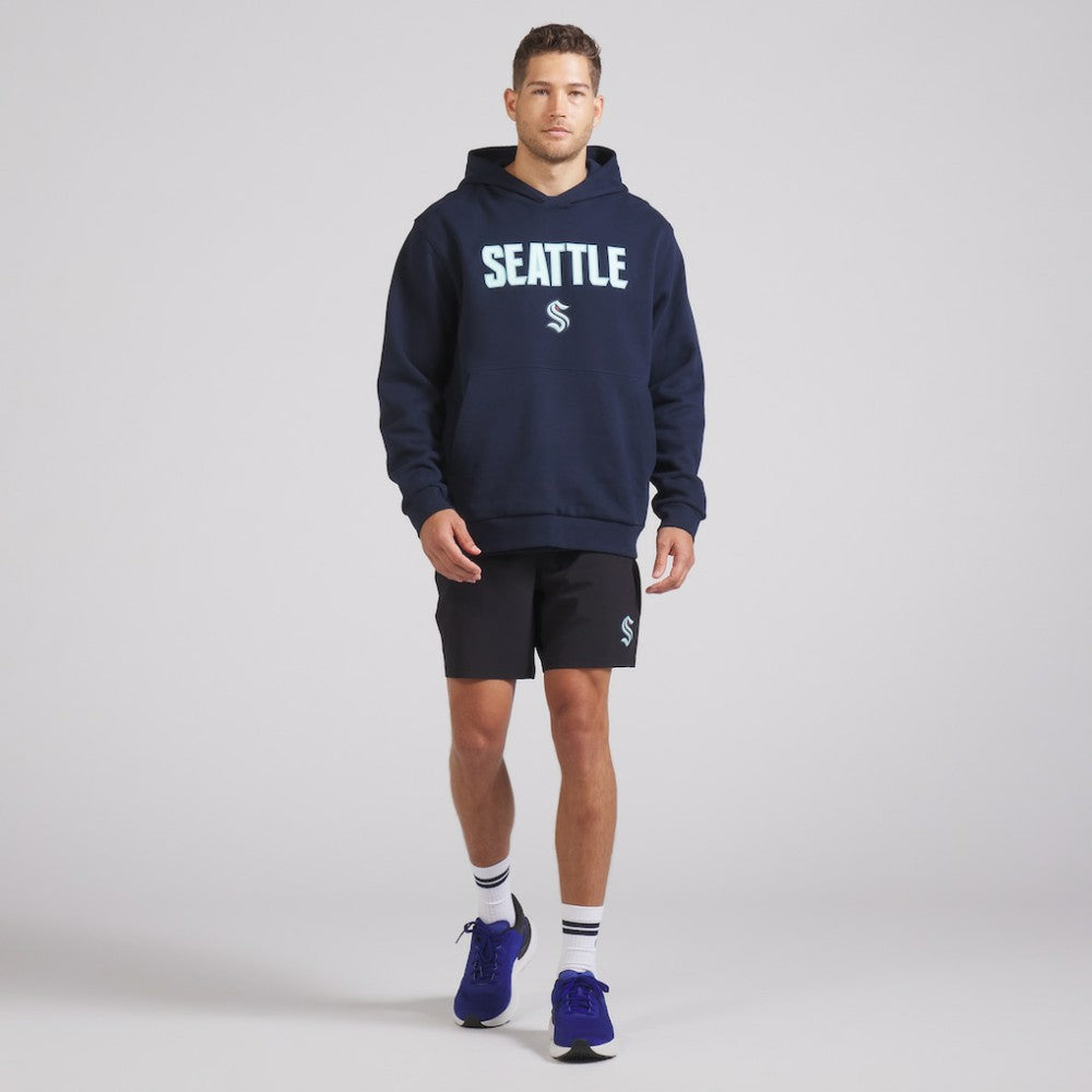 Seattle Kraken lululemon Steady State Pullover Hoodie - True Navy | NHL Lifestyle