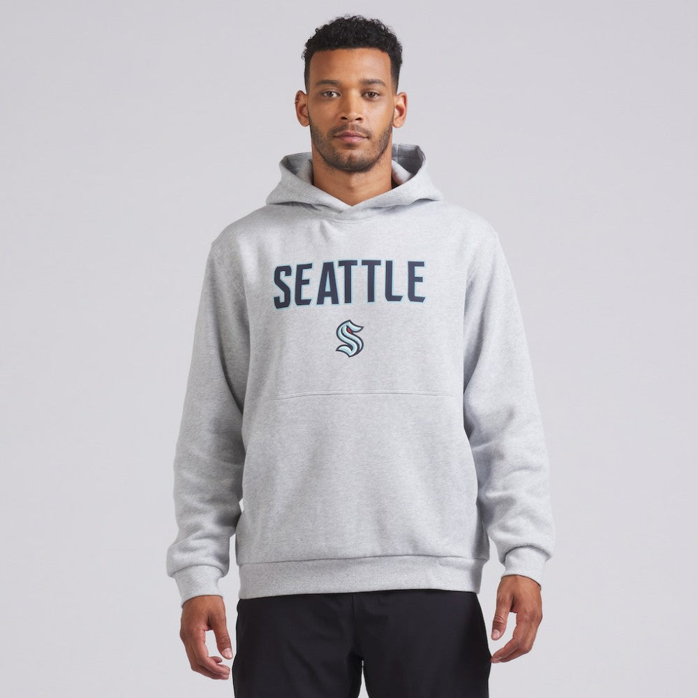 Seattle Kraken lululemon Steady State Pullover Hoodie - Heathered Silver Drop | NHL Clearance