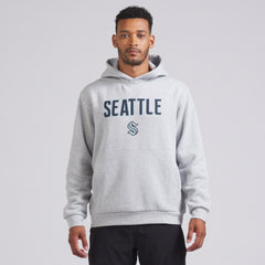 Seattle Kraken lululemon Steady State Pullover Hoodie - Heathered Silver Drop | NHL Clearance
