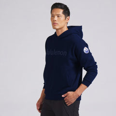 Edmonton Oilers lululemon Steady State Pullover Hoodie - True Navy | NHL online