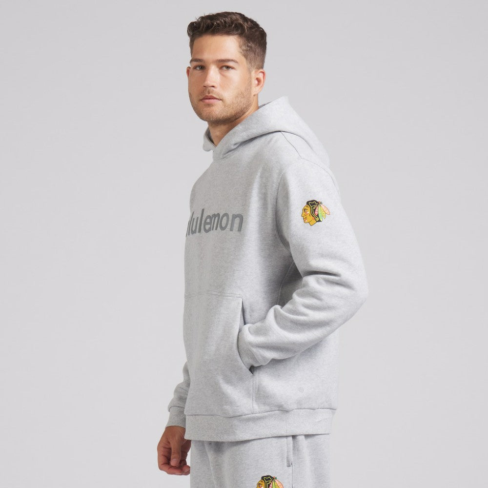 Chicago Blackhawks lululemon Steady State Pullover Hoodie - Heathered Silver Drop | NHL Lifestyle