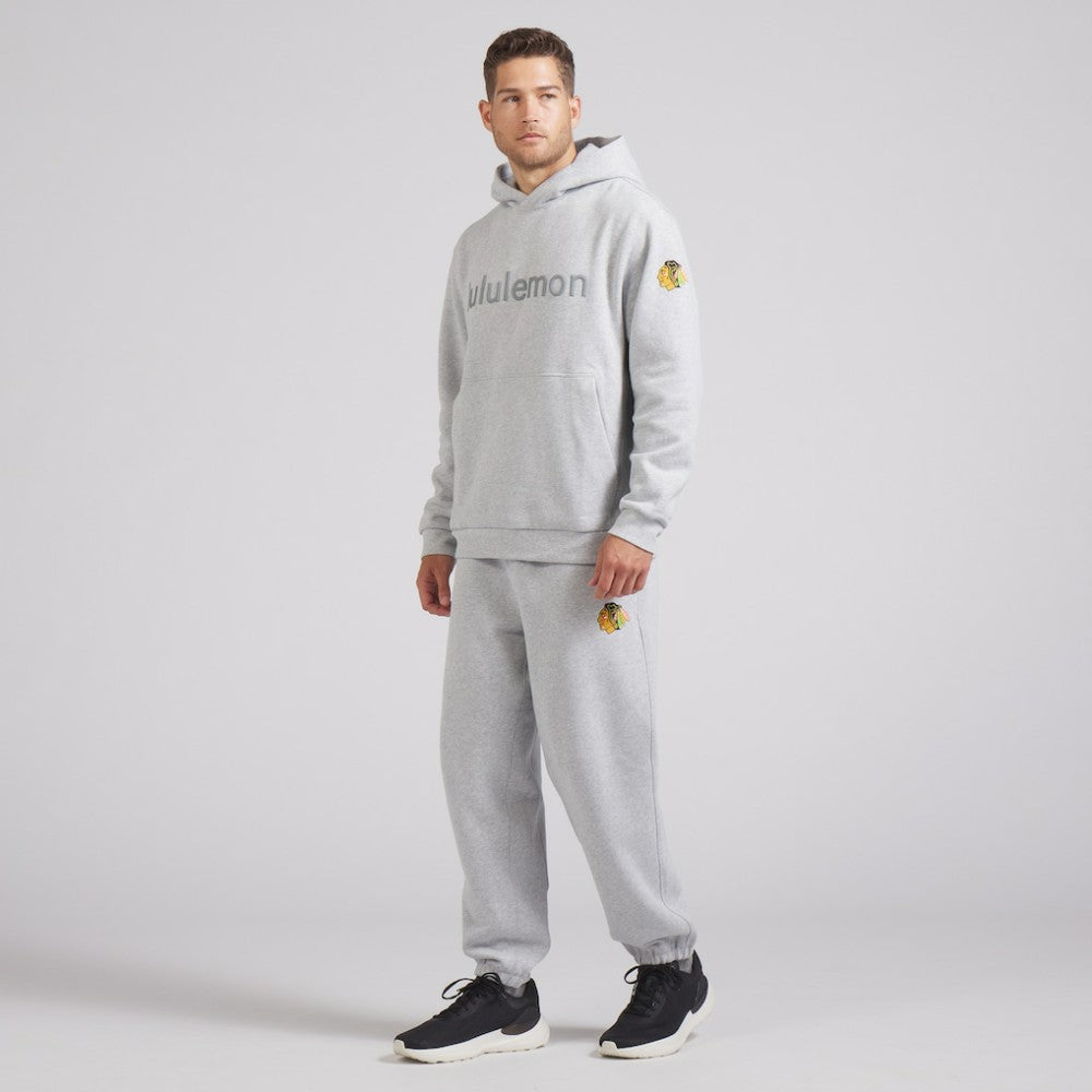 Chicago Blackhawks lululemon Steady State Pullover Hoodie - Heathered Silver Drop | NHL Lifestyle