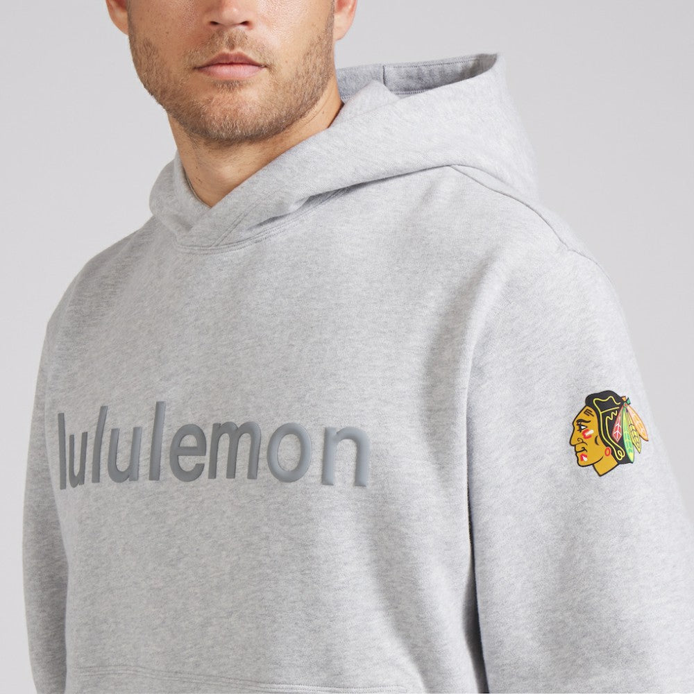 Chicago Blackhawks lululemon Steady State Pullover Hoodie - Heathered Silver Drop | NHL Lifestyle
