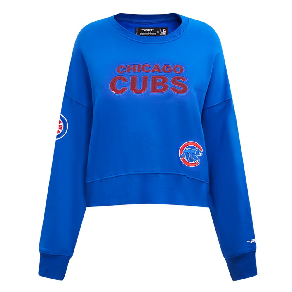 Chicago Cubs Pro Standard Women's Game Day Classics Crewneck Pullover Sweatshirt Discount