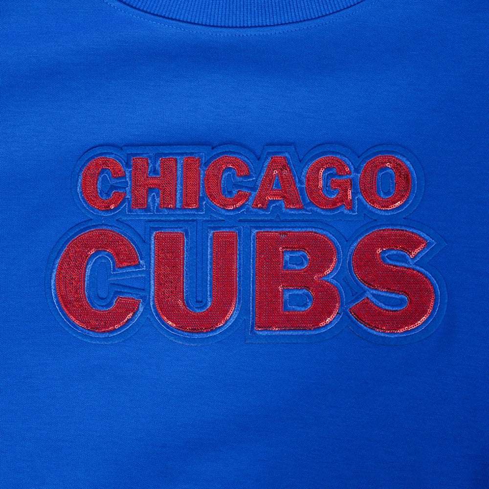 Chicago Cubs Pro Standard Women's Game Day Classics Crewneck Pullover Sweatshirt Discount
