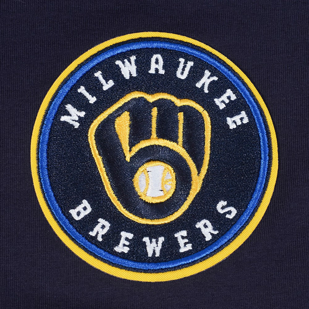 Milwaukee Brewers Pro Standard Women's Game Day Classics Baby Doll Cropped T-Shirt Sale