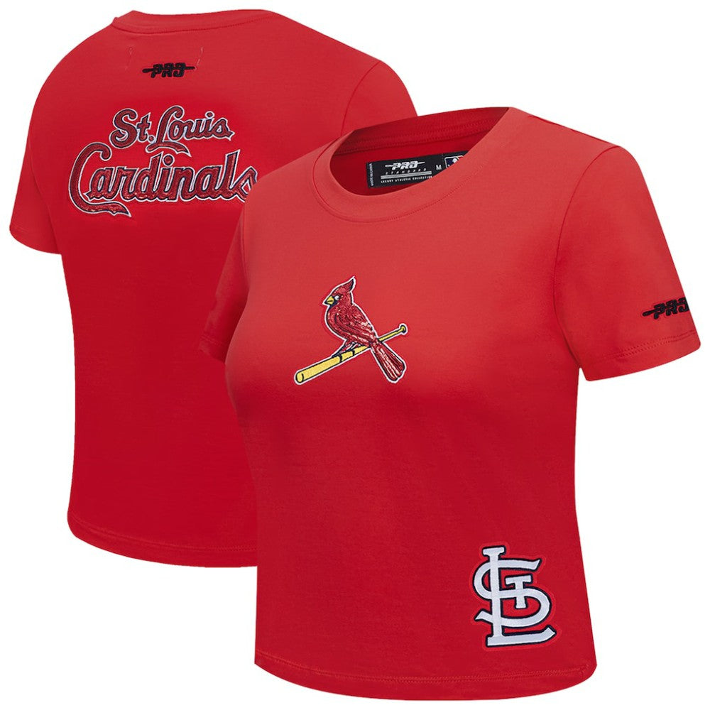 St. Louis Cardinals Pro Standard Women's Game Day Classics Baby Doll Cropped T-Shirt for sale