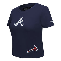 Atlanta Braves Pro Standard Women's Game Day Classics Baby Doll Cropped T-Shirt for sale