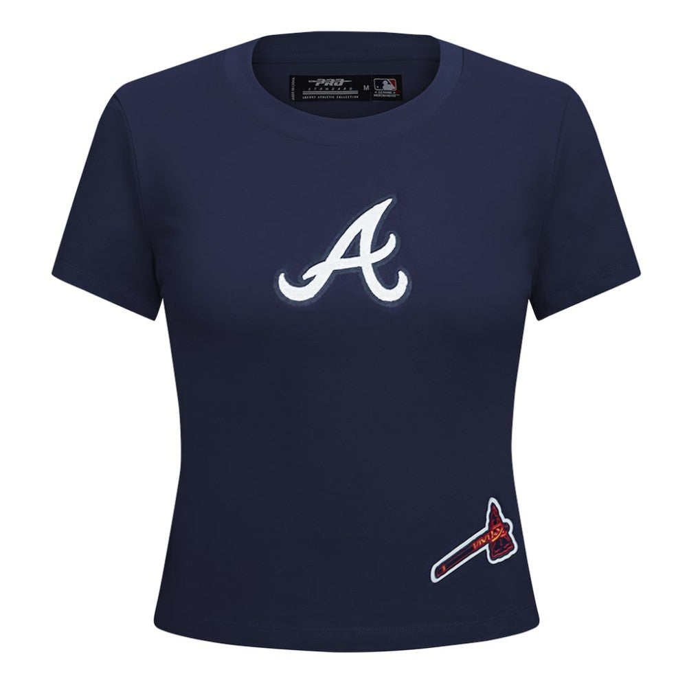 Atlanta Braves Pro Standard Women's Game Day Classics Baby Doll Cropped T-Shirt for sale