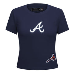Atlanta Braves Pro Standard Women's Game Day Classics Baby Doll Cropped T-Shirt for sale