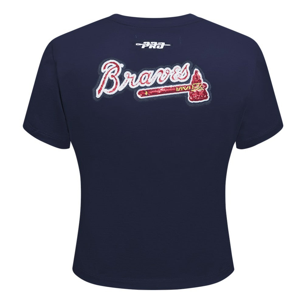 Atlanta Braves Pro Standard Women's Game Day Classics Baby Doll Cropped T-Shirt for sale
