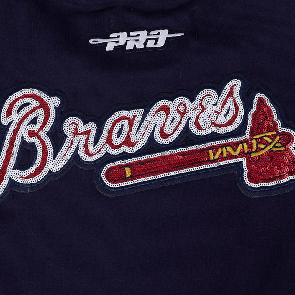 Atlanta Braves Pro Standard Women's Game Day Classics Baby Doll Cropped T-Shirt for sale