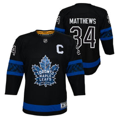 Auston Matthews Toronto Maple Leafs Youth Alternate Premier Player Jersey - Black | NHL Lifestyle