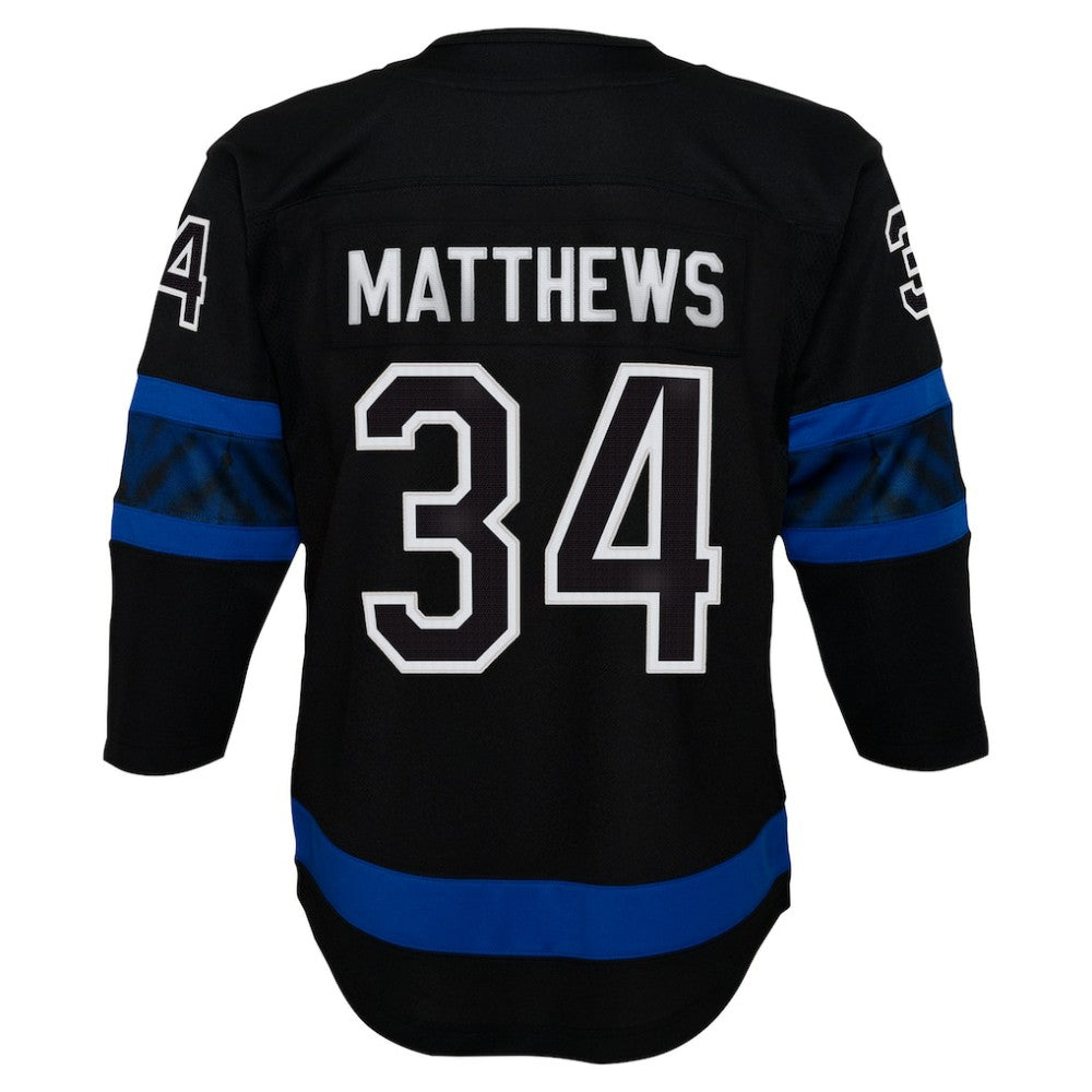Auston Matthews Toronto Maple Leafs Youth Alternate Premier Player Jersey - Black | NHL Lifestyle