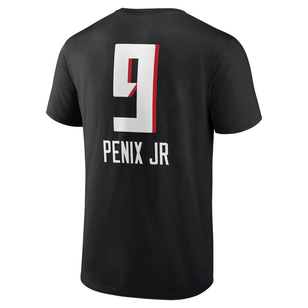 Michael Penix Jr. Atlanta Falcons Name & Number Team Wordmark T-Shirt - Black - NFL