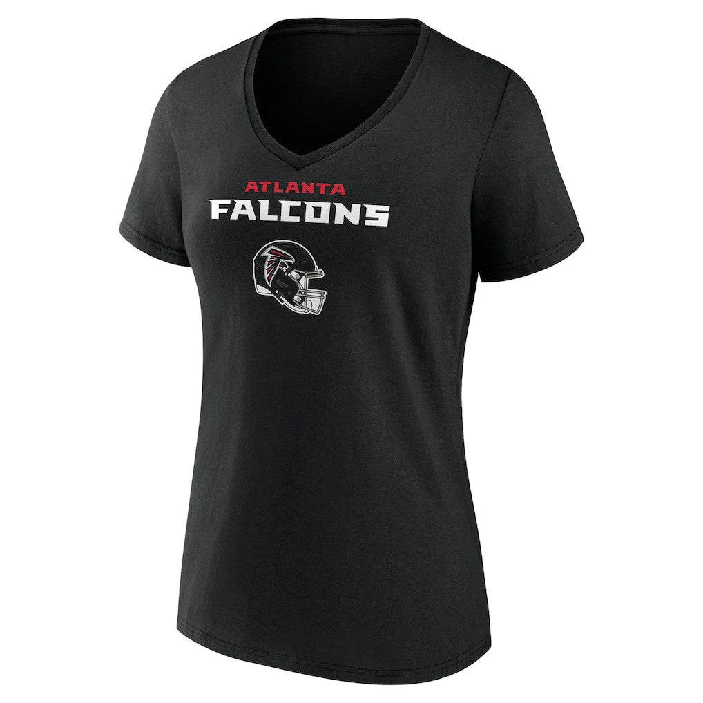 Michael Penix Jr. Atlanta Falcons Women's Name & Number Team Wordmark V-Neck T-Shirt - Black - NFL