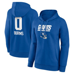 Brian Burns New York Giants Women's Name & Number Team Wordmark Pullover Hoodie - Royal - NFL