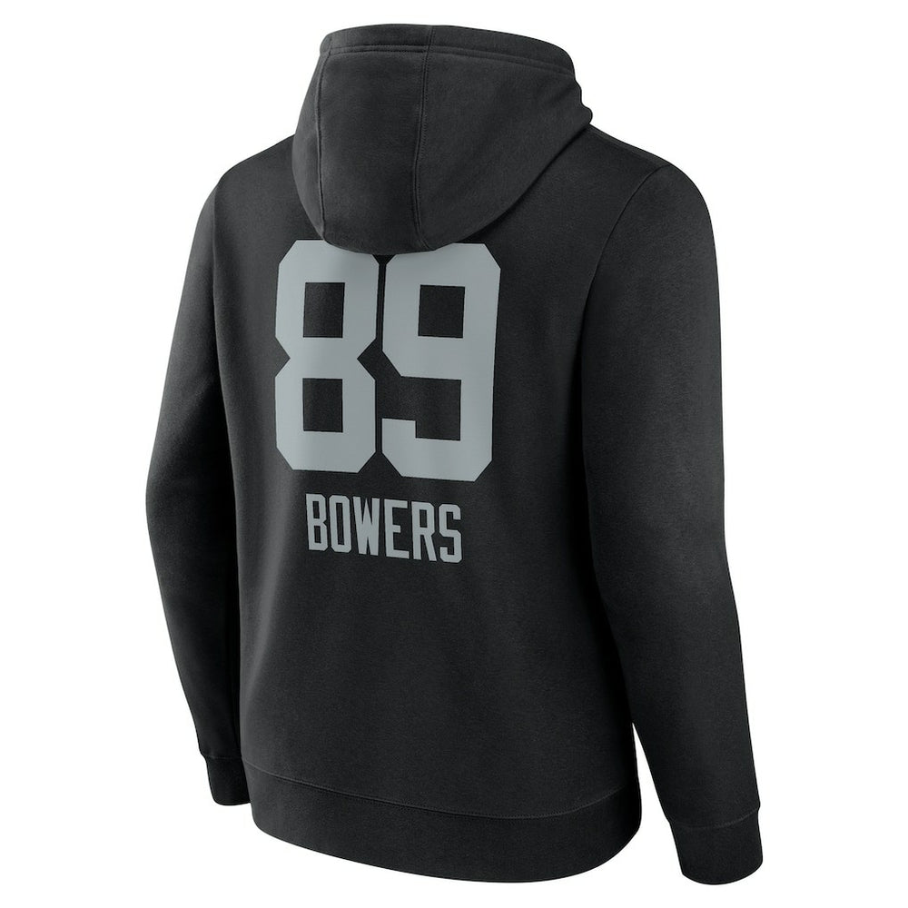 Brock Bowers Las Vegas Raiders Name & Number Team Wordmark Pullover Hoodie - Black - NFL